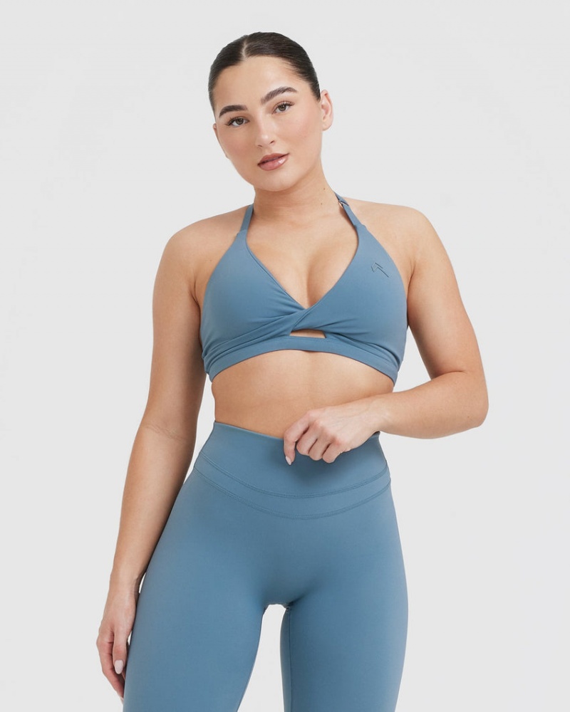 Oner Active Unified Twist Sports Bras Blau | CIKVHXB-93