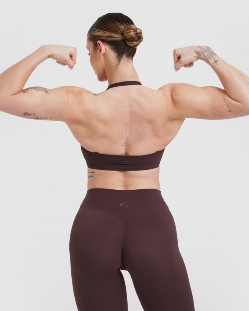 Oner Active Unified Twist Sports Bras Lila Braun | CGDTRSI-10