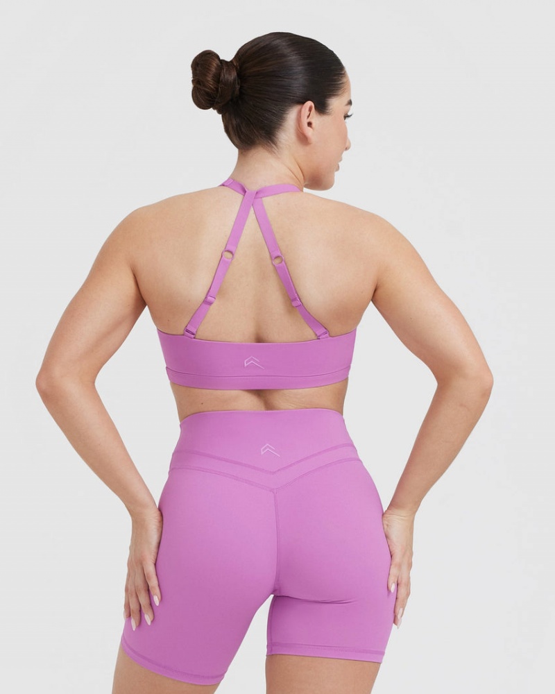 Oner Active Unified Twist Sports Bras Lila | KHTOYDF-28