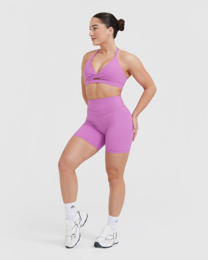 Oner Active Unified Twist Sports Bras Lila | KHTOYDF-28