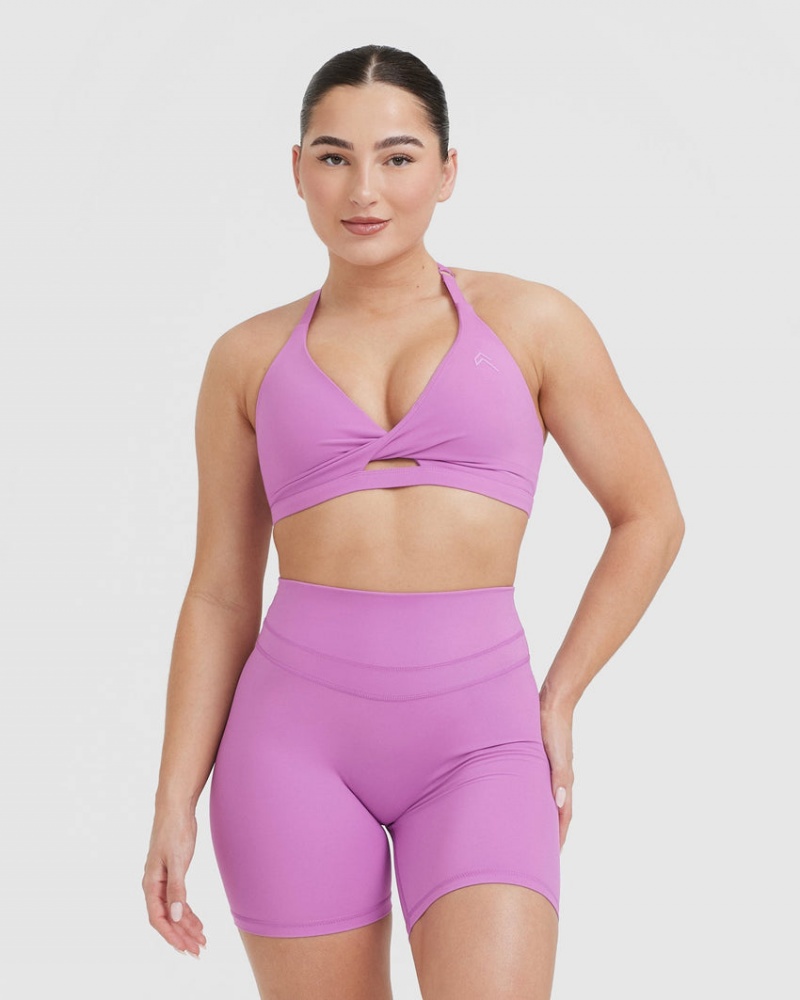 Oner Active Unified Twist Sports Bras Lila | KHTOYDF-28