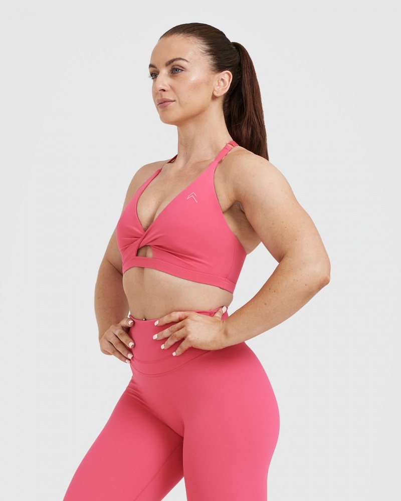 Oner Active Unified Twist Sports Bras Rosa | OYIQAEK-25