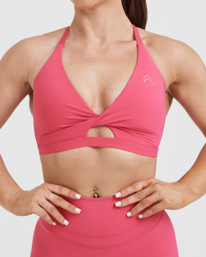 Oner Active Unified Twist Sports Bras Rosa | OYIQAEK-25