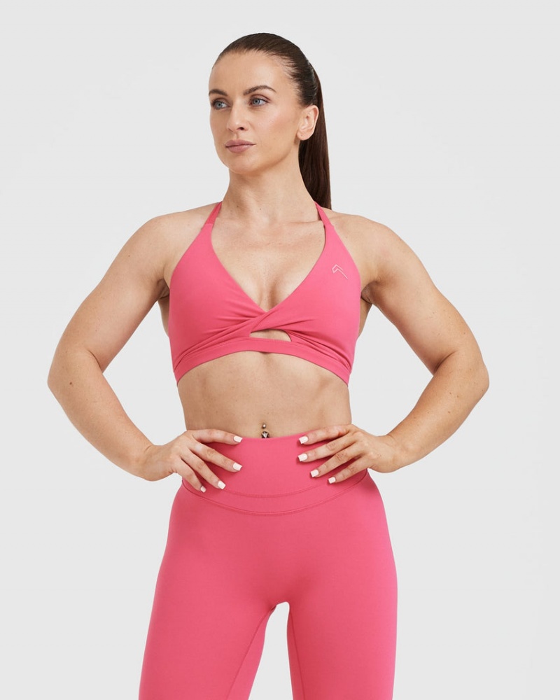 Oner Active Unified Twist Sports Bras Rosa | OYIQAEK-25